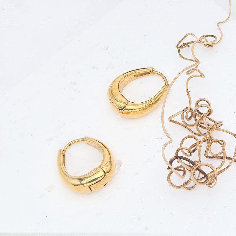 18k gold Vintage Geometric Waterdrop