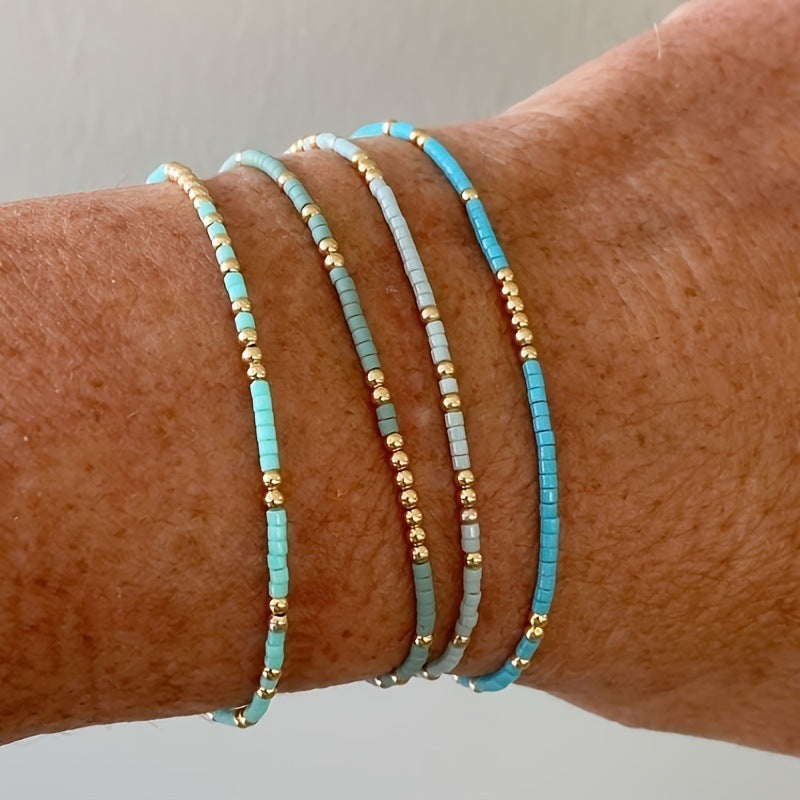 Bohemian Colorful Seed Bead Bracelet