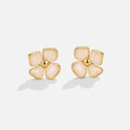 cute pink flower earrings