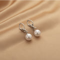 Metal Knot Pearl Pendant Earrings