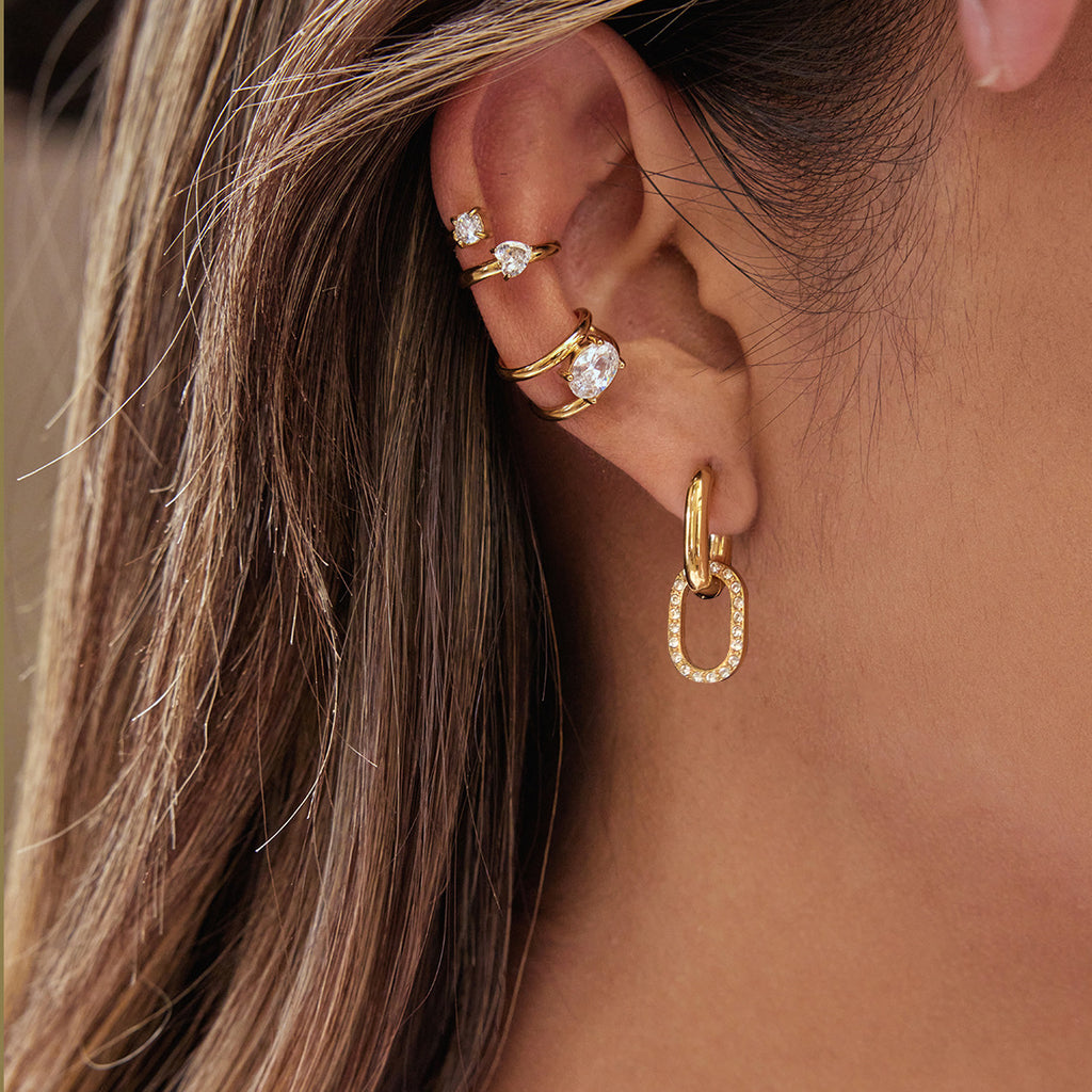 18k gold earrings