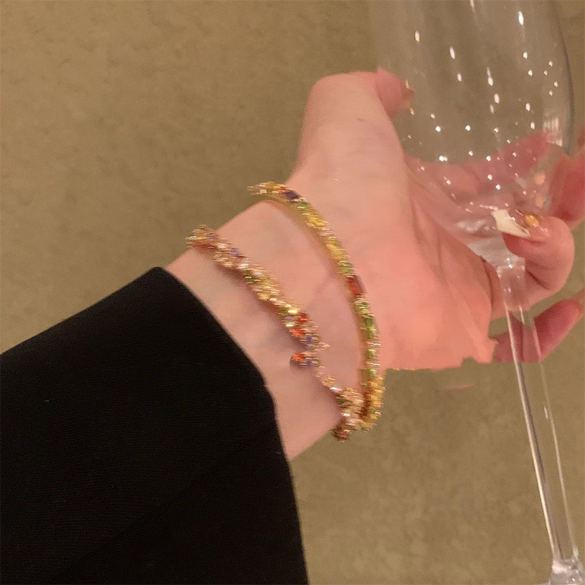 vintage colorful 18k gold bracelet