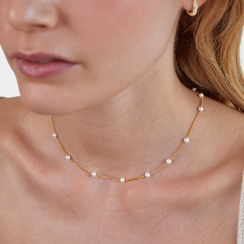 18k gold Pearl Necklace