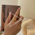18k Simple wave line Ring