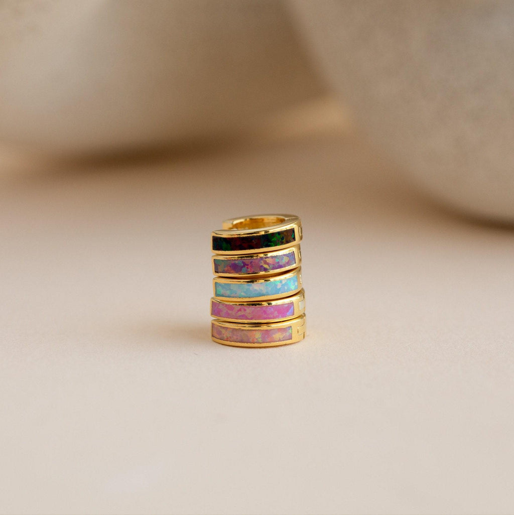 18k gold opal Patch earrings