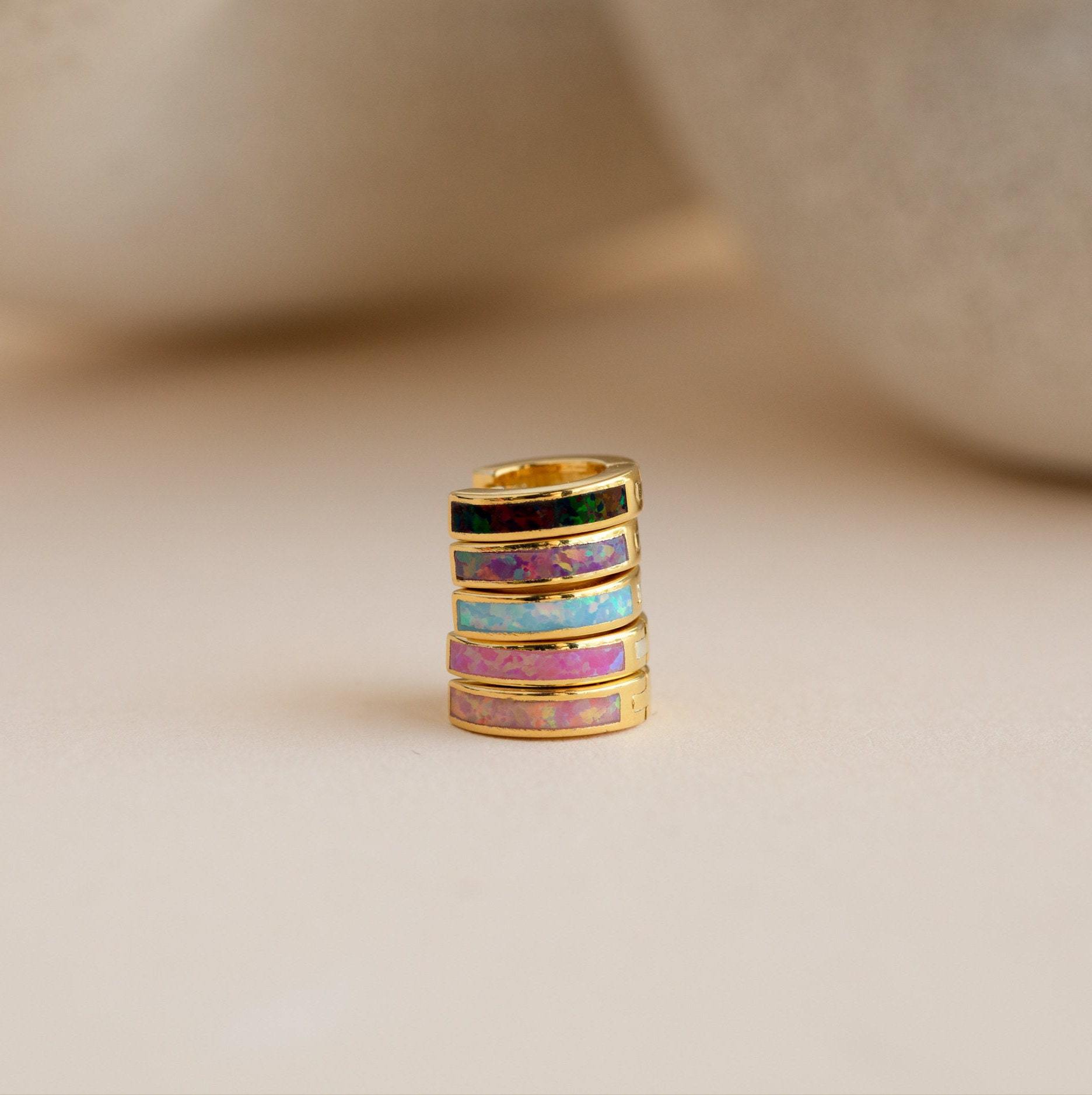 18k gold opal Patch earrings