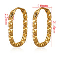 18k gold Starburst-pattern Rectangular earings