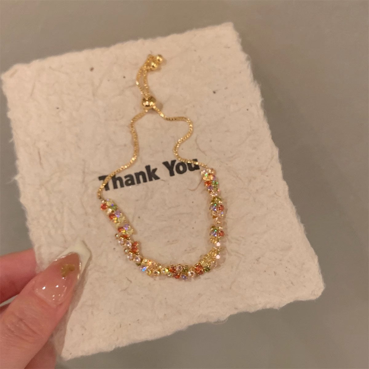 vintage colorful 18k gold bracelet