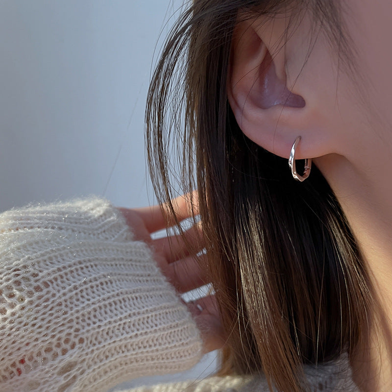 18k gold simple spiral earrings