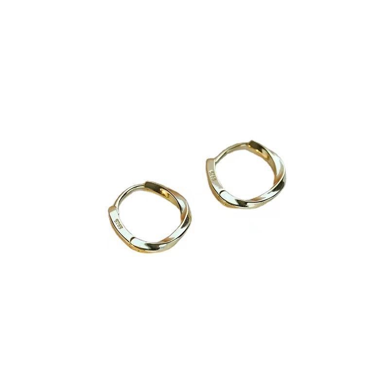 18k gold simple spiral earrings