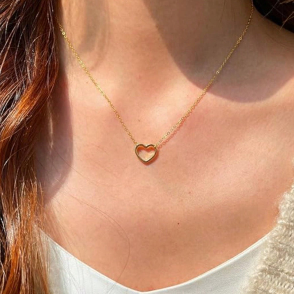 18k Gold Heart Necklace
