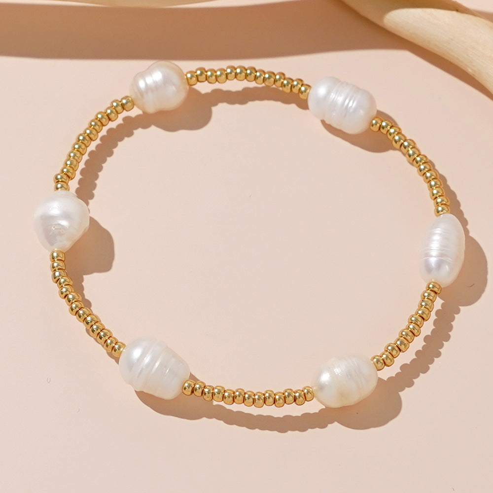 Pear combinations gold bracelets