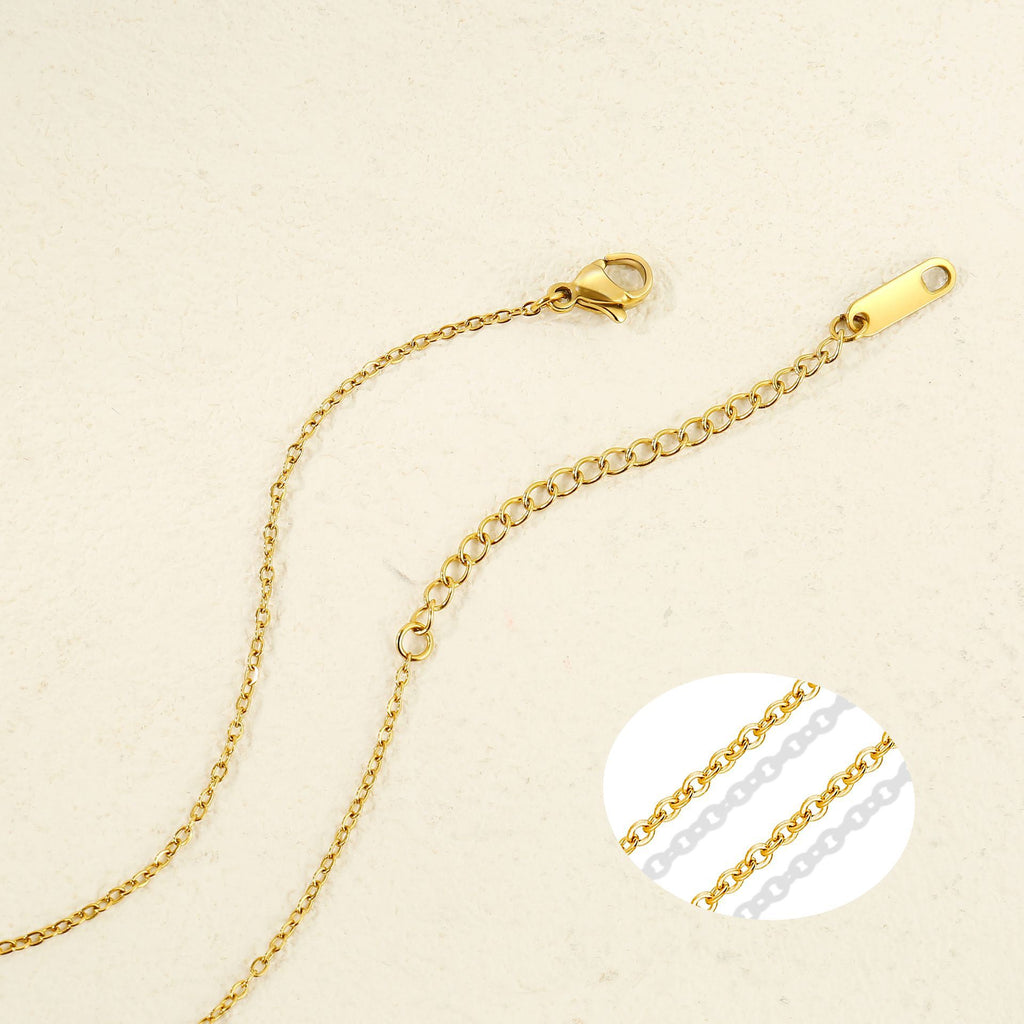 18k gold birthstone pendant necklace