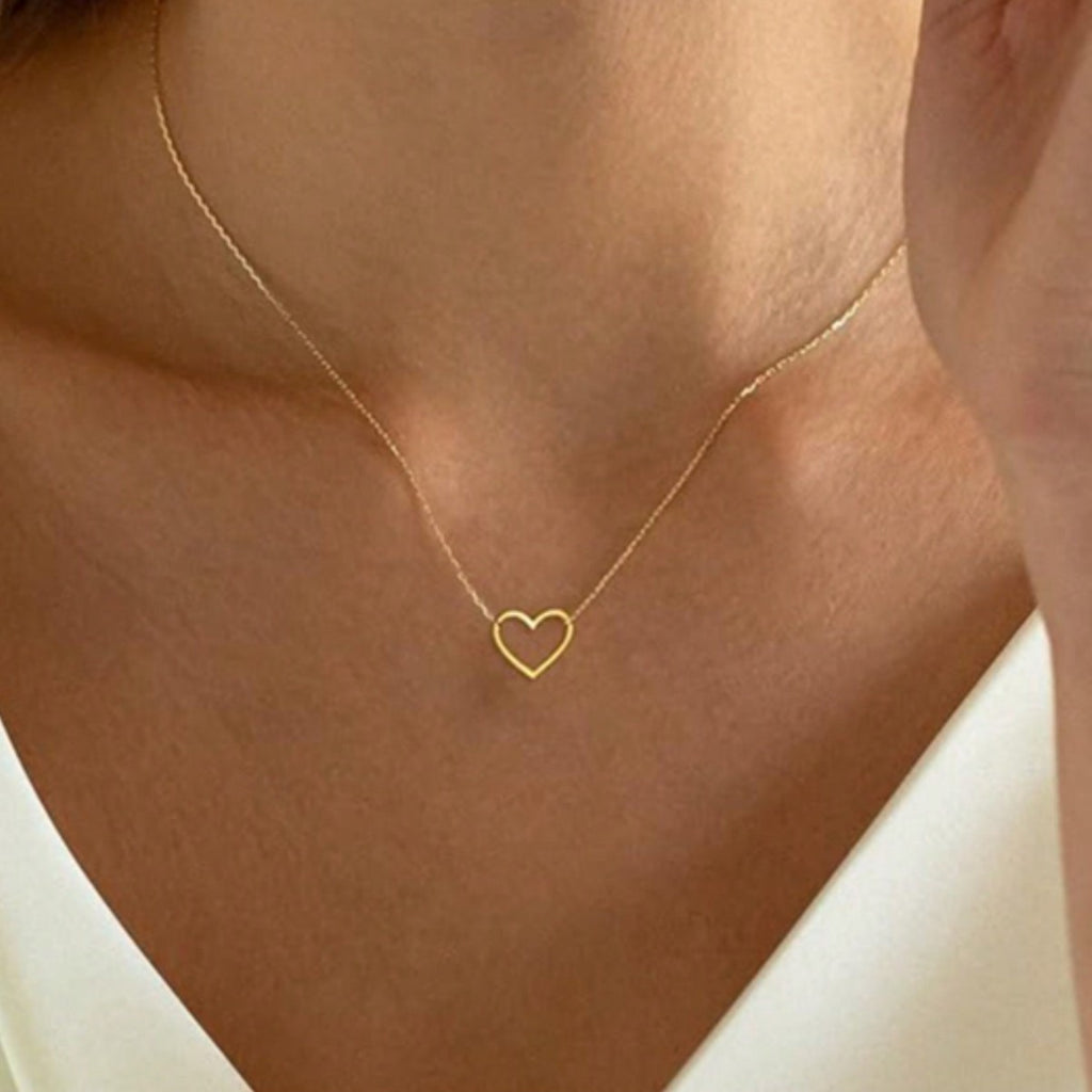 18k Gold Heart Necklace