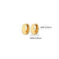18k gold Round Wide Smooth Hoop Earrings