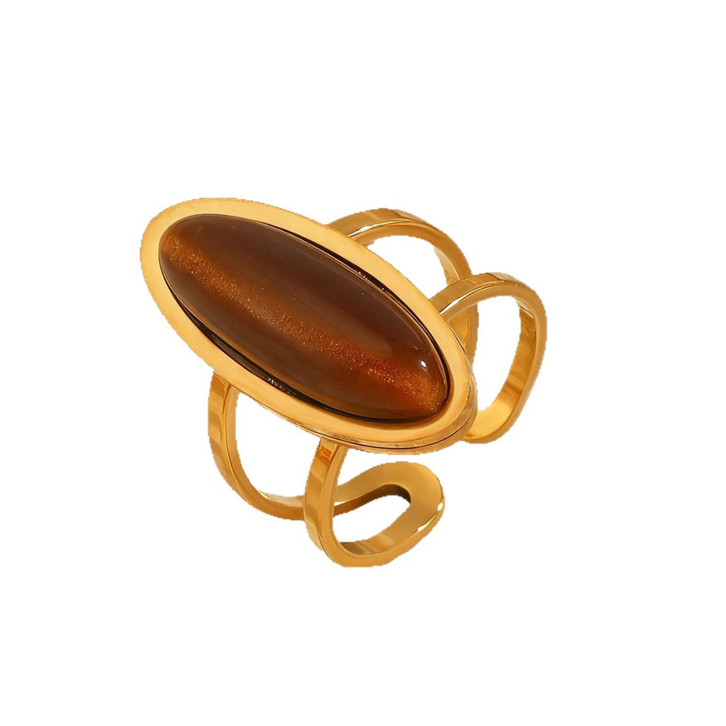 oval 18k gold ring