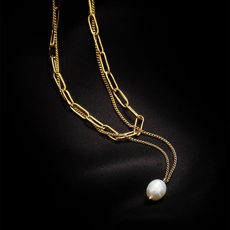 18k gold Double-layered Necklace