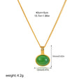 Vintage Royal 18k Gold Necklace Emerald Green and Wood