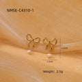 18k Gold Pearl Bow Earrings