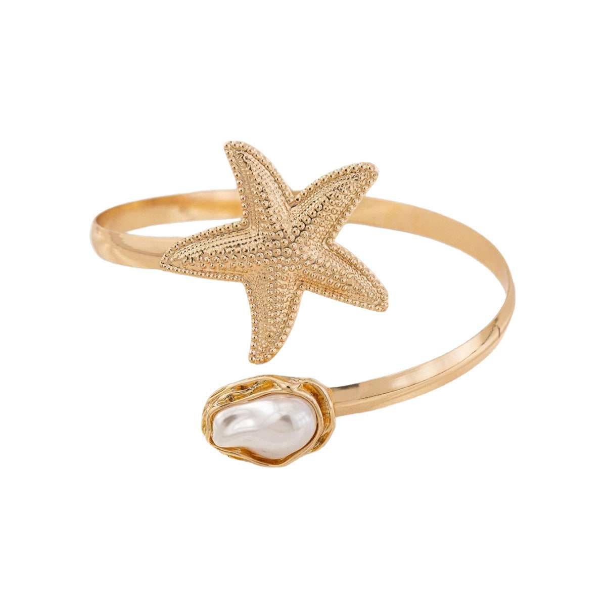 Ocean-Style Flower And Starfish arm bracelet