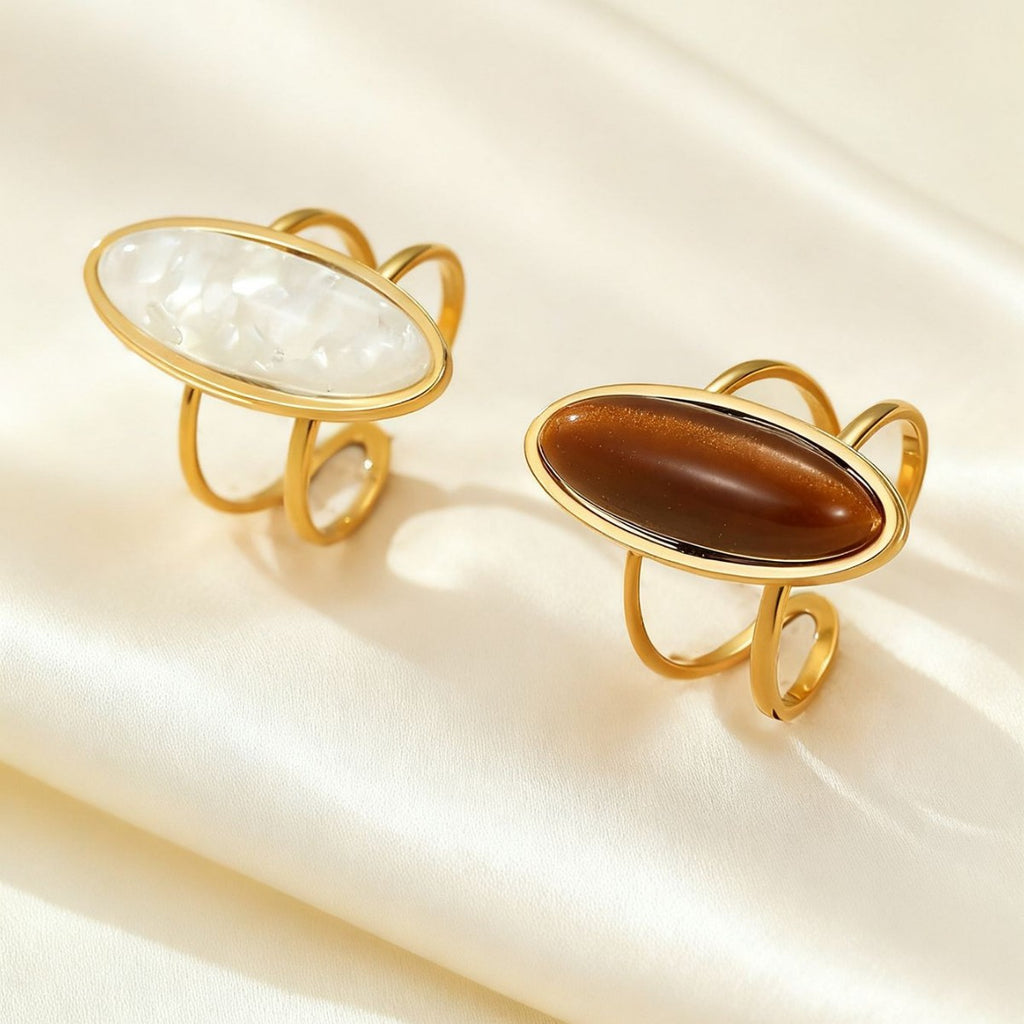 oval 18k gold ring