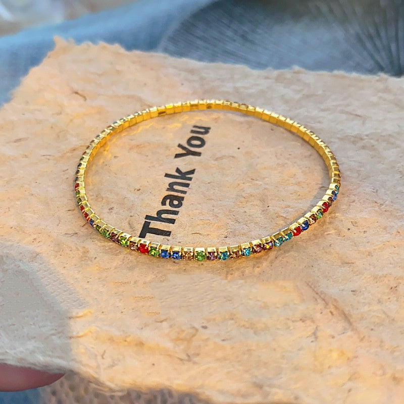vintage colorful 18k gold bracelet