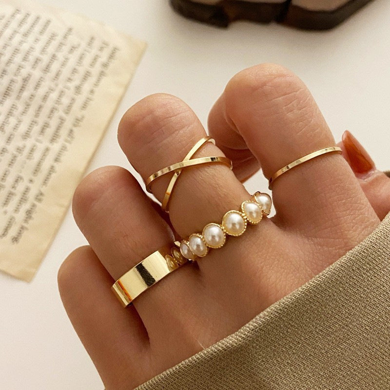 Creative rings set 14k gold, S925