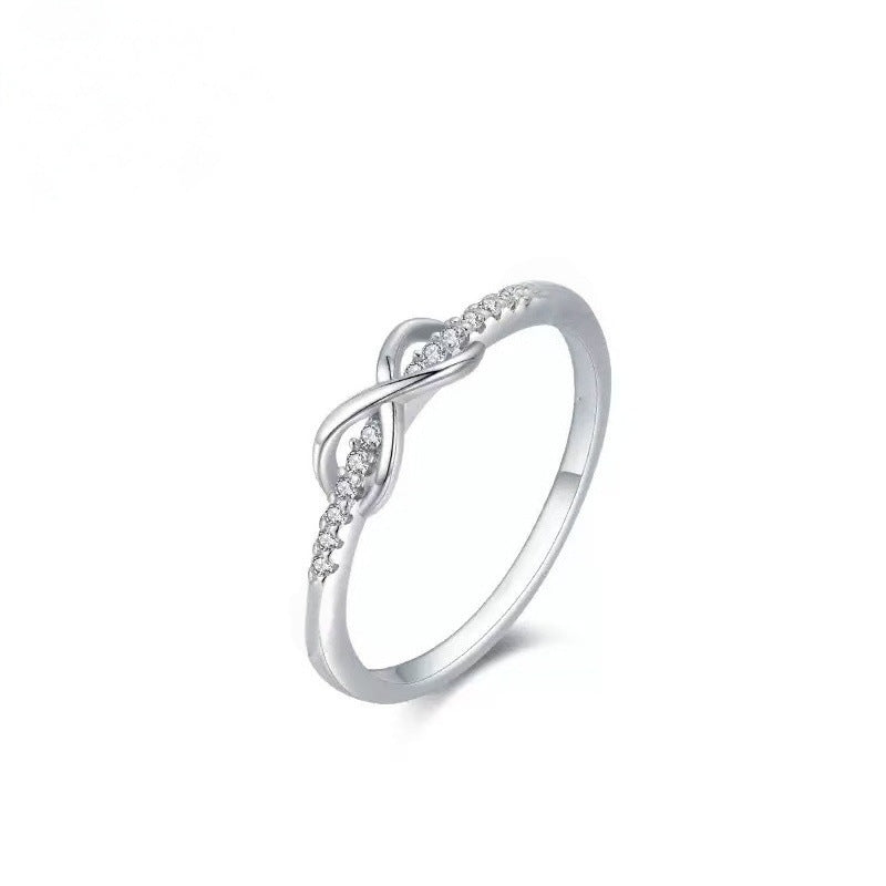 18k gold pink diamond wrapped infinity ring
