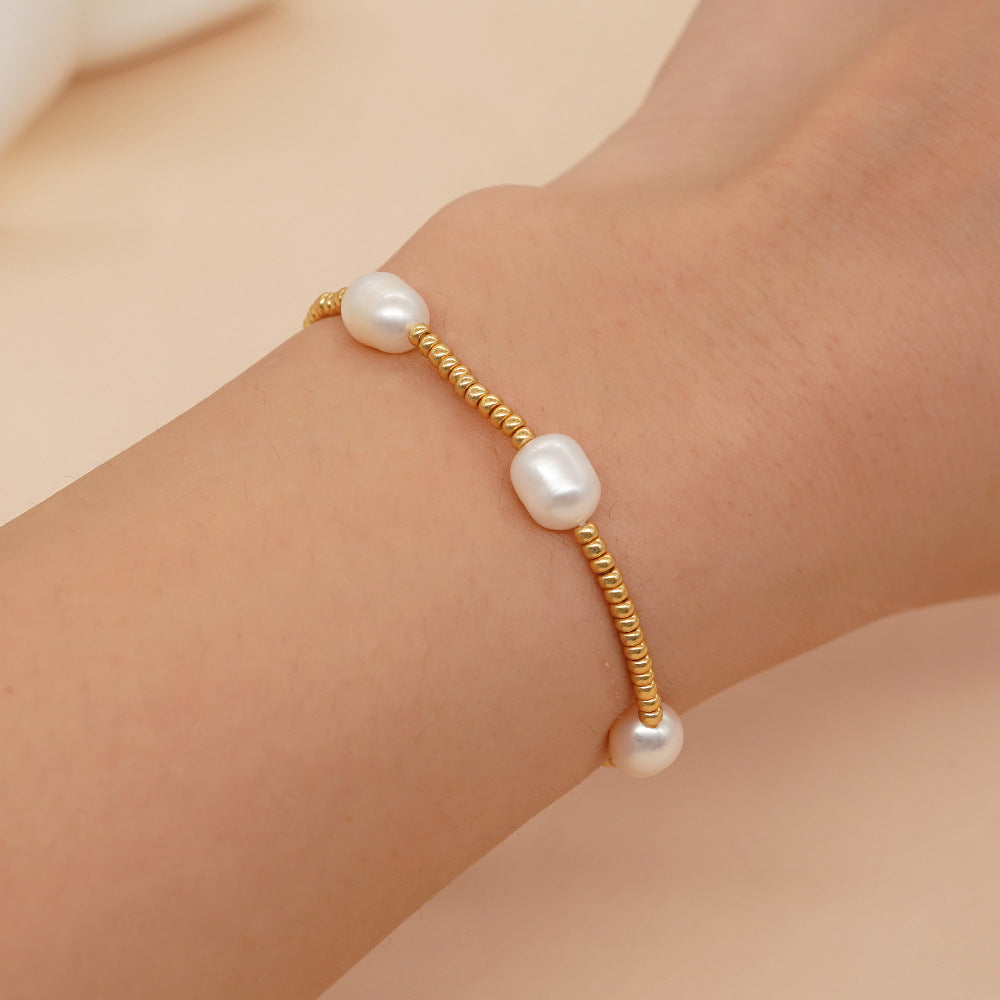 Pear combinations gold bracelets