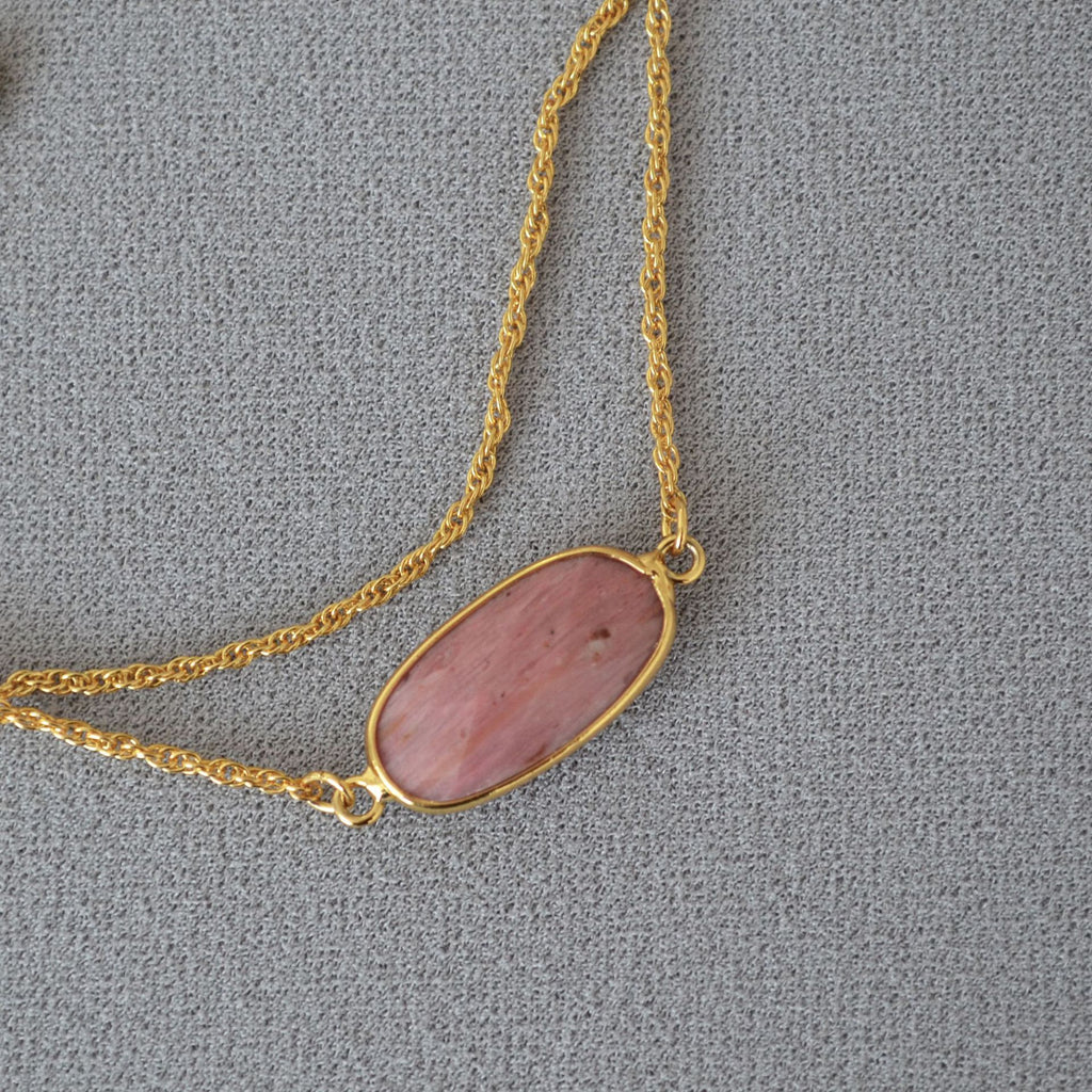 Natural Stone Doublelayer gold Chain Bracelet