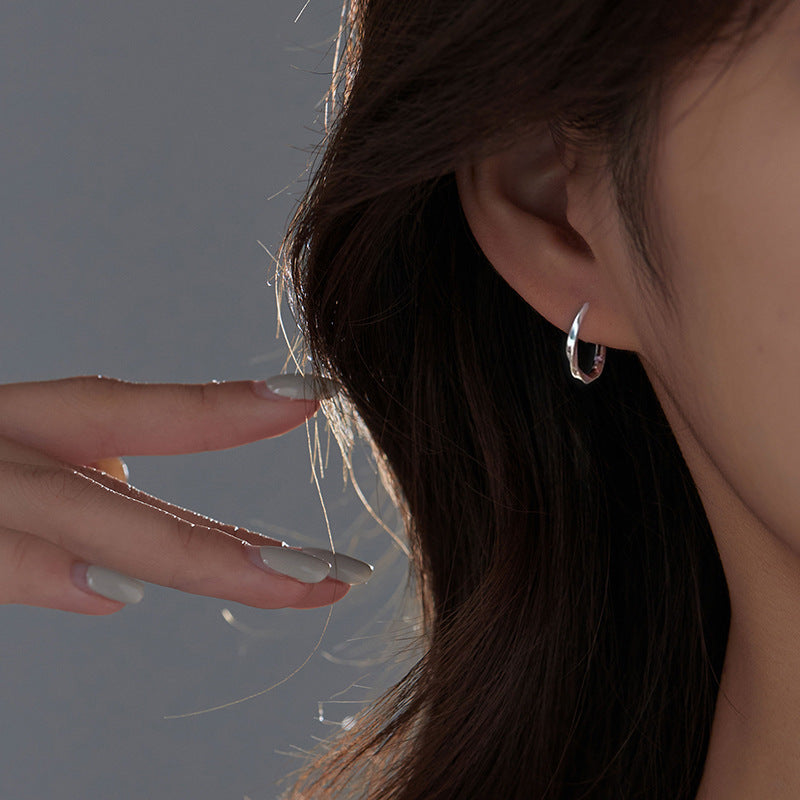 18k gold simple spiral earrings