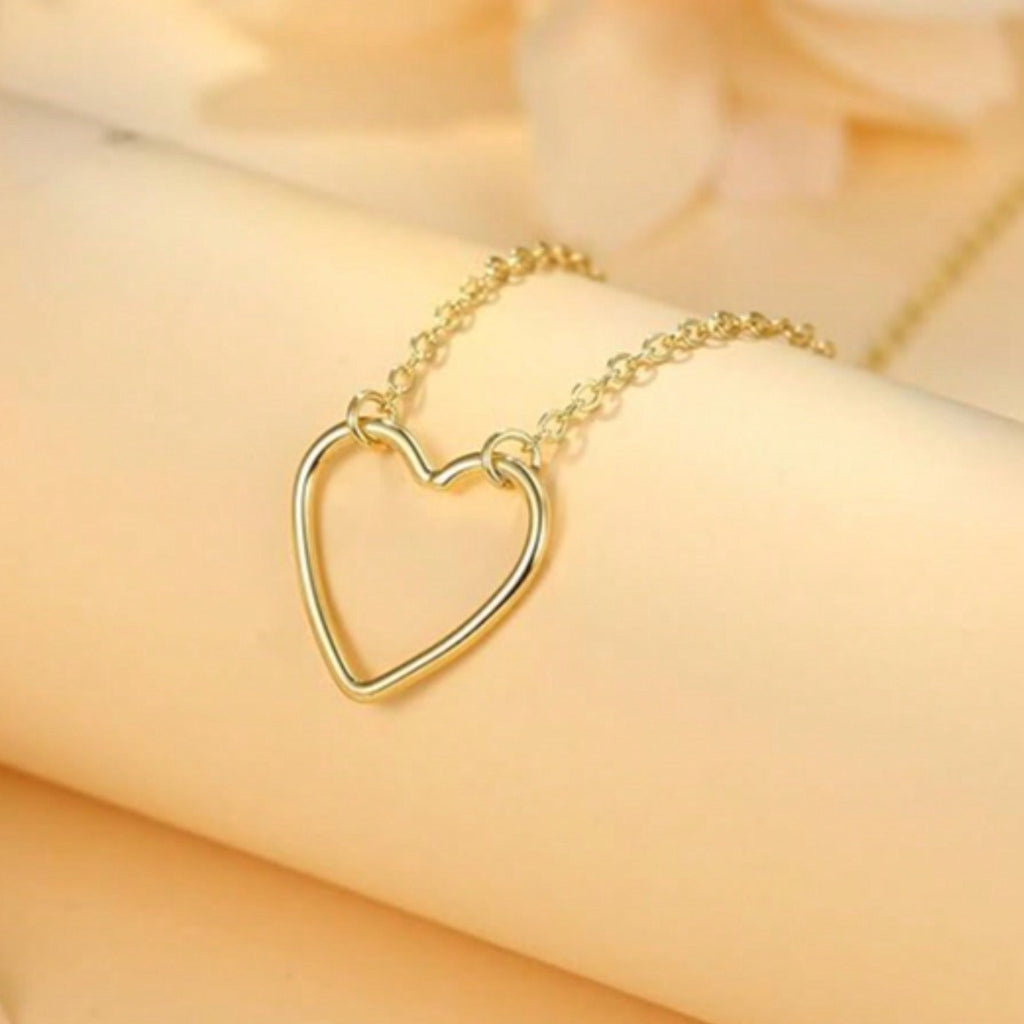 18k Gold Heart Necklace
