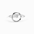 Round cut pearl ring "The orbit"