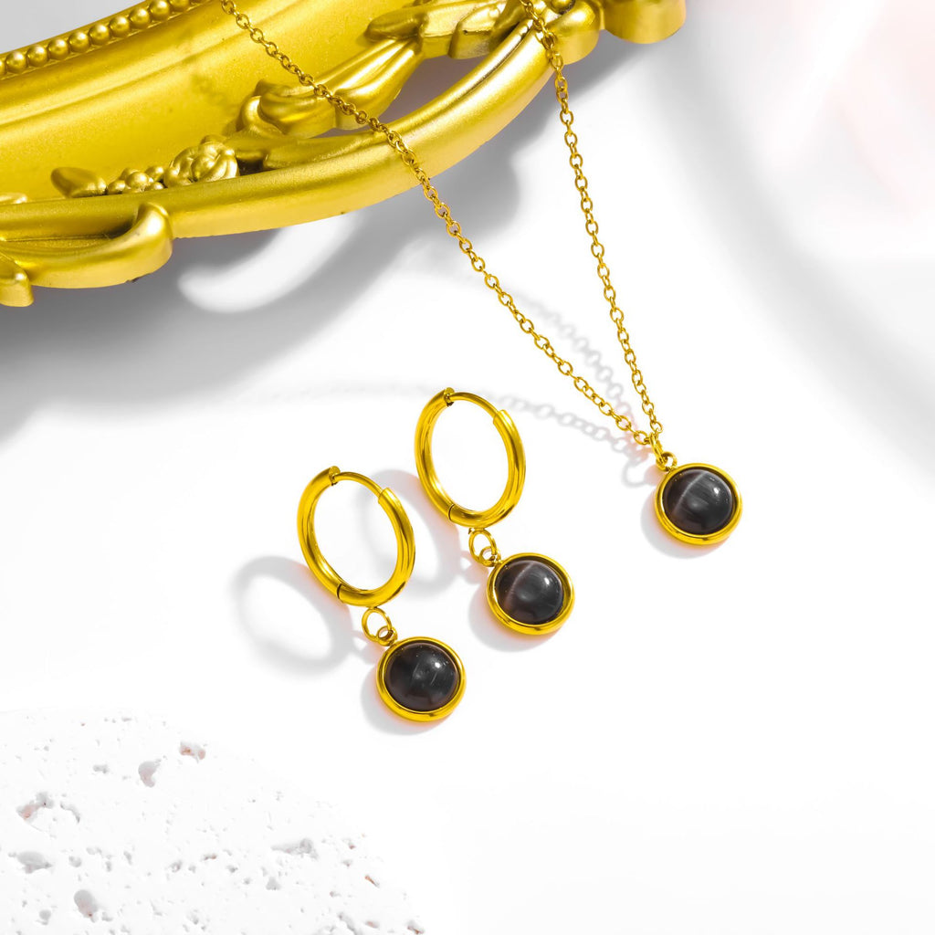 cats eye gemstone set