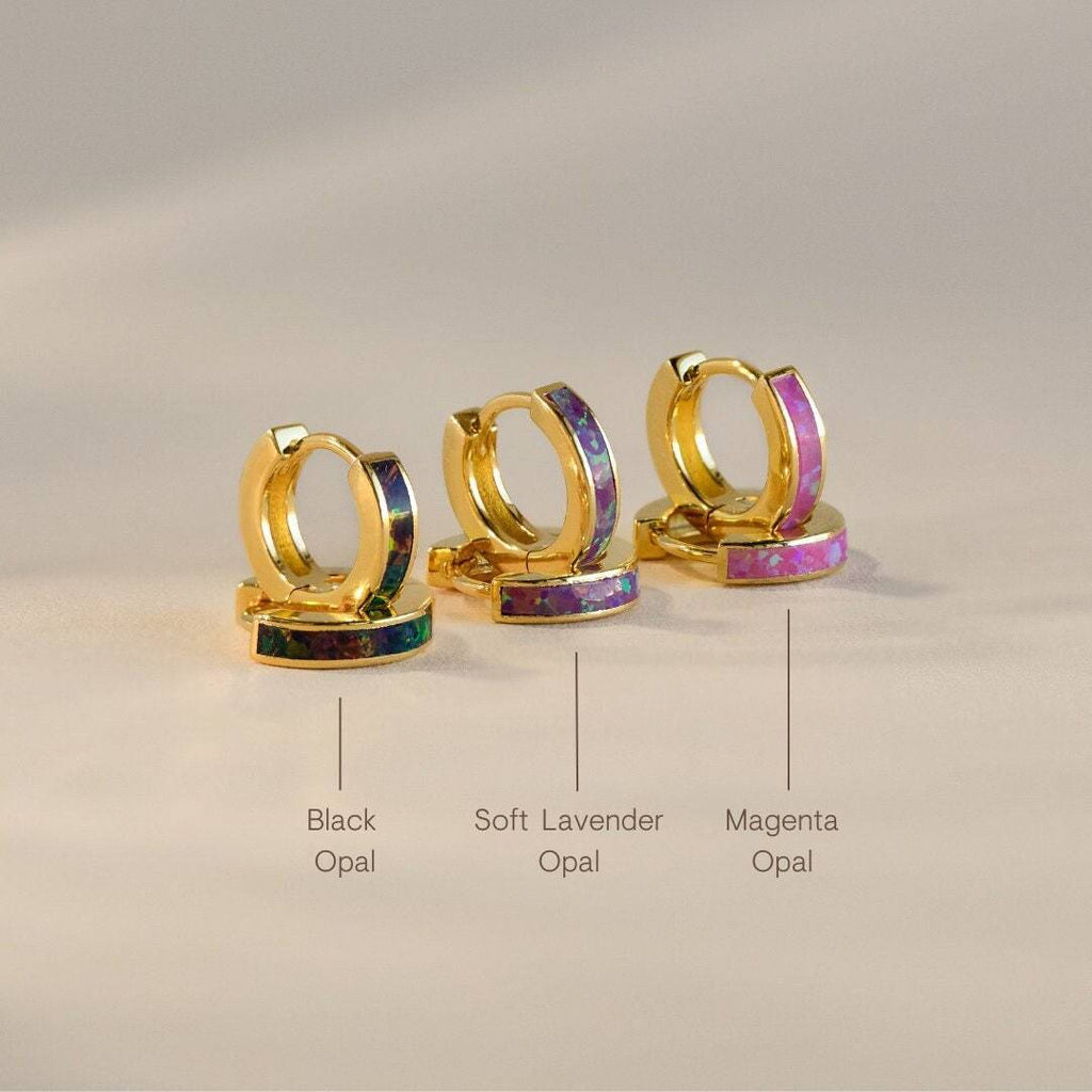 18k gold opal Patch earrings