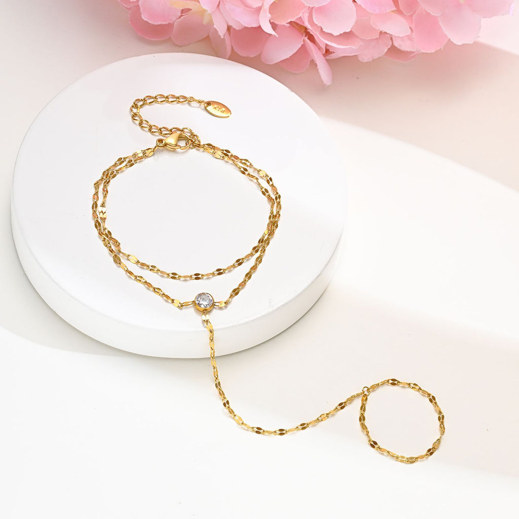 Lip Chain Double-layer Finger Chain