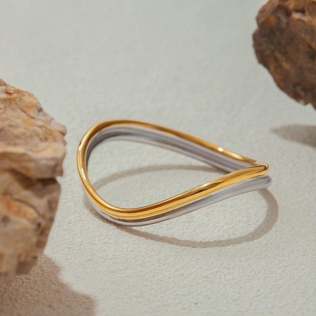 Twotone Double layer gold and silver Bracelet