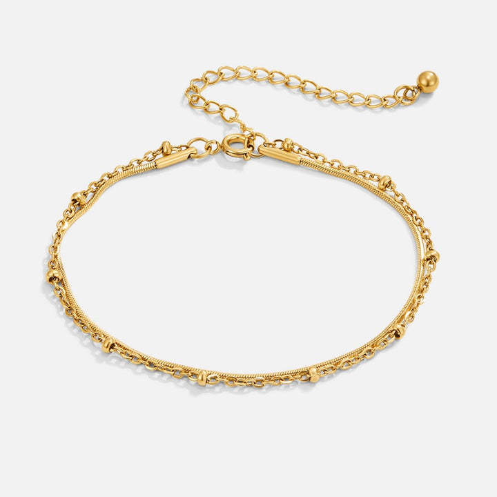 18k gold double layer Snake chain Bracelet