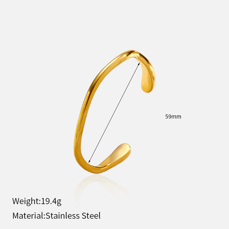 Simple 18k gold Cuff Bracelet