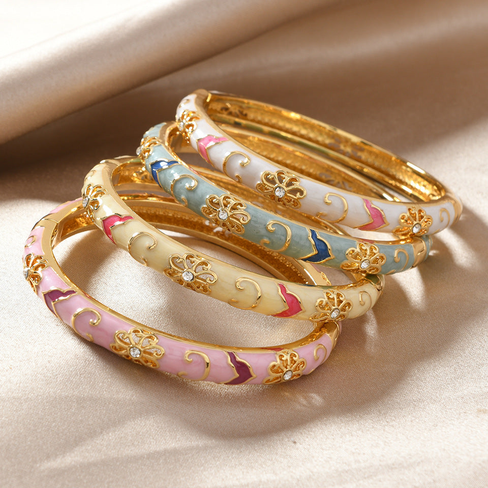 colorfully 18k gold bracelets