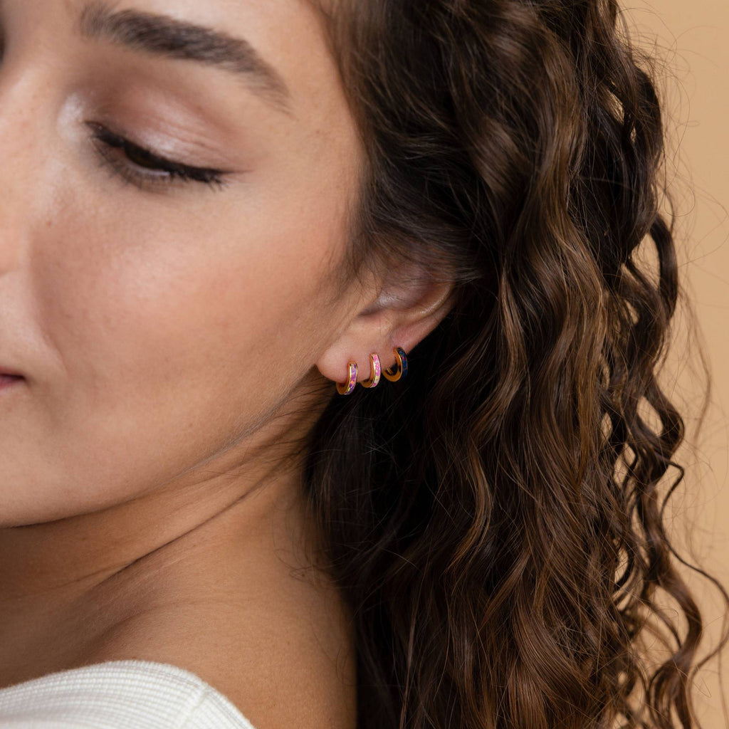 18k gold opal Patch earrings