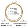 18K Gold, silver Three-layer Necklace