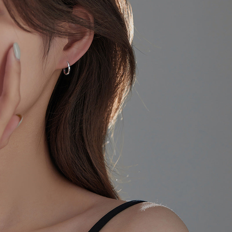18k gold simple spiral earrings