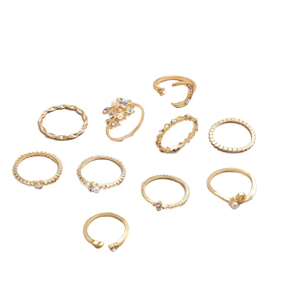 Creative rings set 14k gold, S925