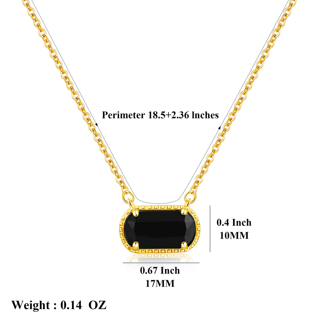 18k gold birthstone pendant necklace
